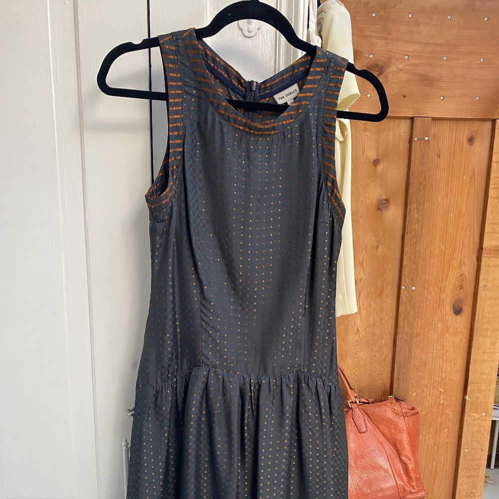 The Odells Blue and Gold Cocktail Dress
